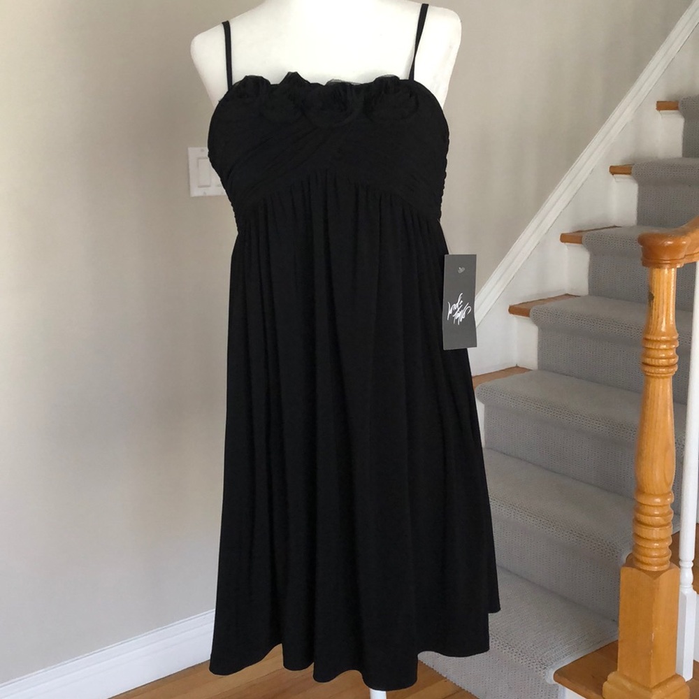 Oleg Cassini black evening dress.